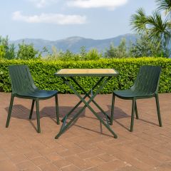 Modern Outdoor Coffee Table (1 Table, 2 Chairs)