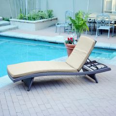 Outdoor Contoured Shape Lounge With Adjustable Backrest