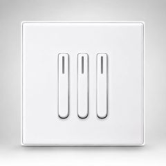 3 Gang 1 Way Plate Switch