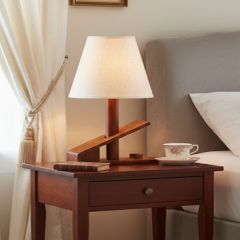 Wooden Base Table Lamp