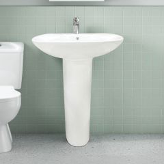 Full Pedestal Basin White
