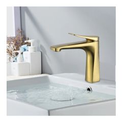 Brass Modern  Basin Mixer W/Ho