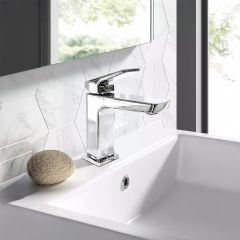 Modern Brass Basin Mixer Chrome
