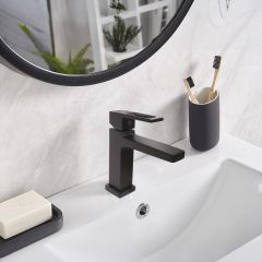 Modern Brass Basin Mixer Black