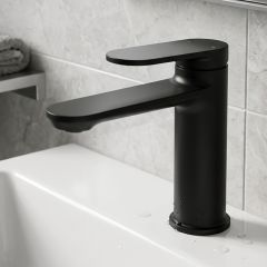 Brass Modern Basin Mixer Black