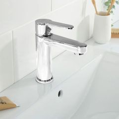 Modern Brass Basin Mixer Chrome