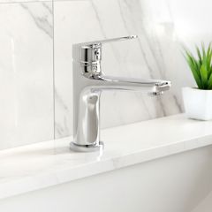 Brass Modern Basin Mixer Chrome