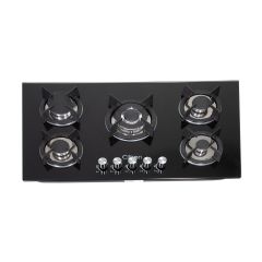 Clikon Glass Top Gas Hob 5 Burner