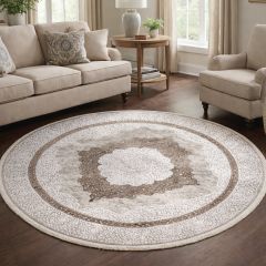 Allures Cream Beige Carpet 150x150 cm