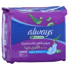Always Aloe Vera Essence Maxi Thick Sanitary Pad 10 Pieces