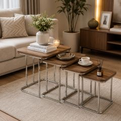 Modern Nesting Table Set 4 Piece