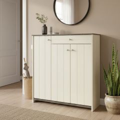 Wooden Modern Shoes Cabinet 3 Doors