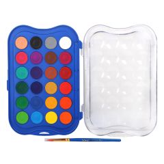 Doms Aqua Colour Cake With 1 Brush & 24 Shades