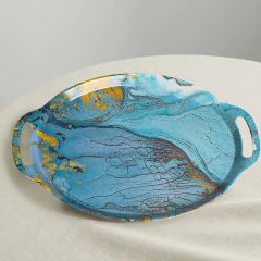 صينية ميلامين دائرية صغيرة 40×28 سم