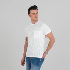 Mens Tshirt R/N S/S-White-M