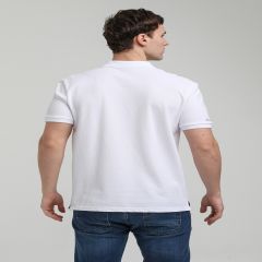 Mens Polo Tshirt S/S-White-L