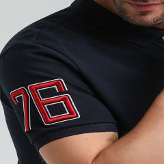 Mens Polo Tshirt S/S-Navy Blue-M