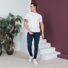 Mens Tshirt R/N S/S-White-L