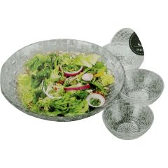 5Pcs Glass Salad Set