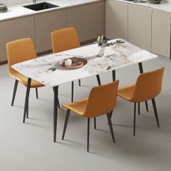 Marble Top Dining Table (1 Table, 4 Chairs)