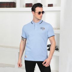 Mens Plain T-Shirt - Blue/Xxl
